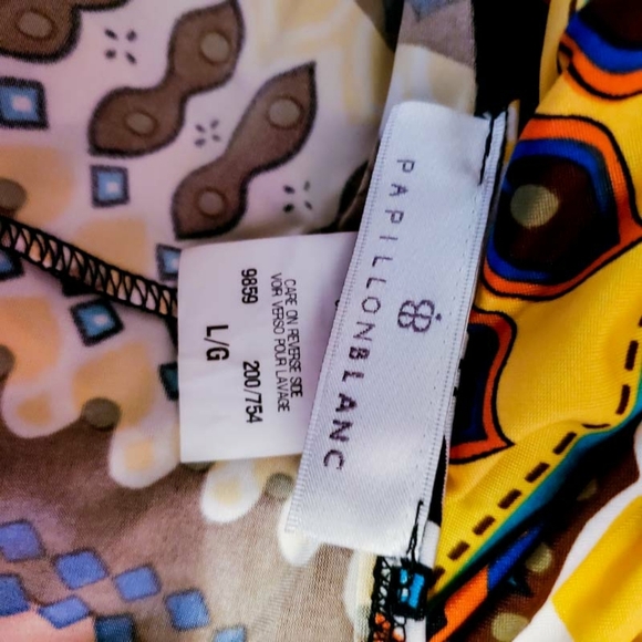 Papillon Blanc Stunning Multicolor Print Dress - Picture 4 of 6